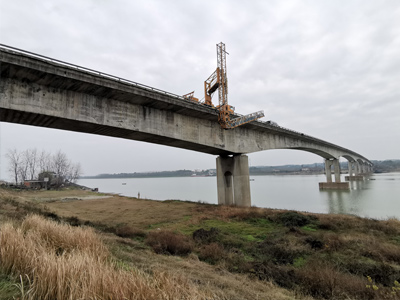 益阳赤山跨河大桥非接触多点检测